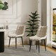 image 6 of Set of 4 Nova Modern Velvet Dining Chair Padded Seat Metal Legs (Beige)