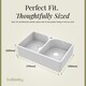image 5 of Fireclay Double Bowl Butler Kitchen Sink - 795mm with Tap Hole, Weir & Waste - Ceramic Belfast Style Kitchen Sink