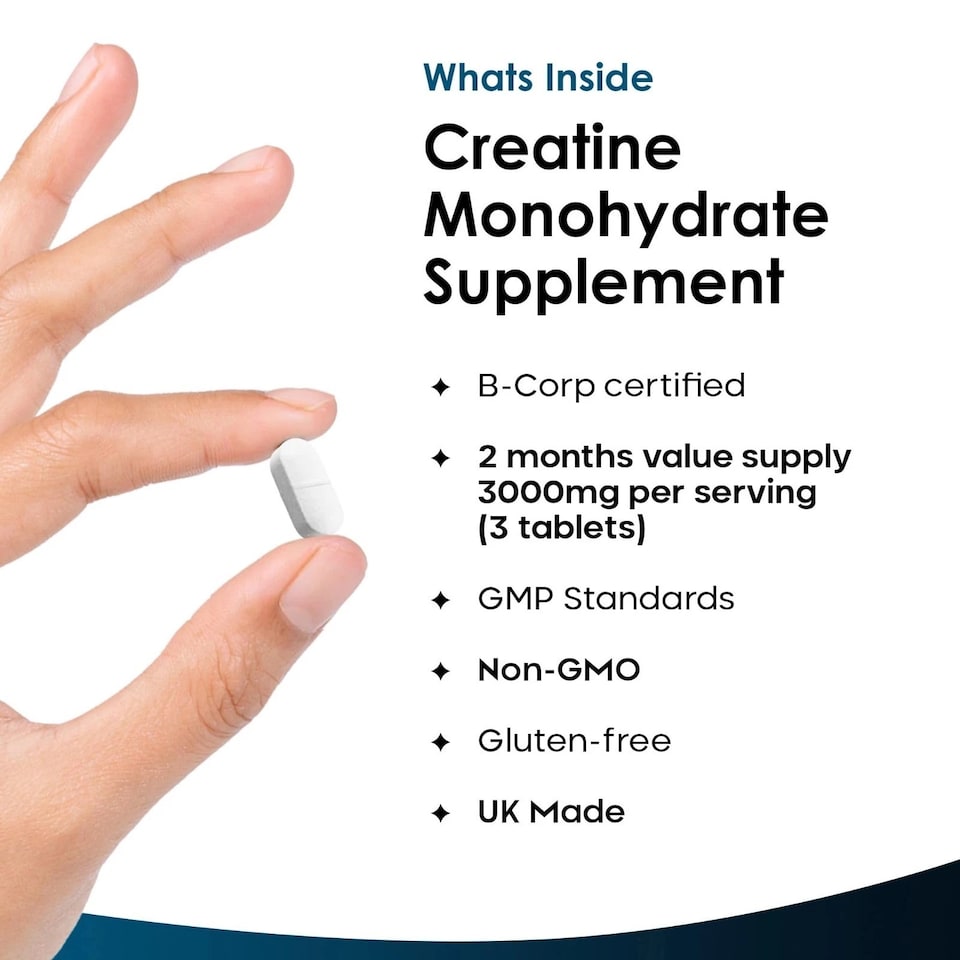 image 1 of New Leaf Creatine Monohydrate Tablets 3000mg P/S, 2-months Supply