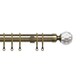 image 3 of 25-28mm Crystal End Antique Brass Metal Curtain Pole Set 120 - 210cm