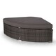 image 10 of Santorini L Shape Modular 5 Seat Rattan Corner Sofa Set With Daybed Ottoman & Coffee Table Grey | Grey