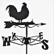 image 2 of Mini Cockerel Weathervane - Steel - L38 x W38 x H47.5 cm - Black