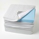 image 2 of Homescapes Grey Stripe Cotton Orthopaedic Foam 3 Seater Booster Cushion | Grey | Grey Stripe | 150 x 50 x 10 cm