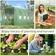 image 6 of Outsunny 4 x 2M Polytunnel Walk-in Garden Greenhouse with Zip Door and Windows