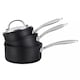 image 2 of Prestige Scratch Guard Non Stick 3 Piece Saucepan Set - Black
