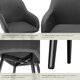 image 5 of Dining Chair Marilyn - corduroy look, upholstered, armchair, continuous backrest - Set of 6 Grey | Anthracite/Black