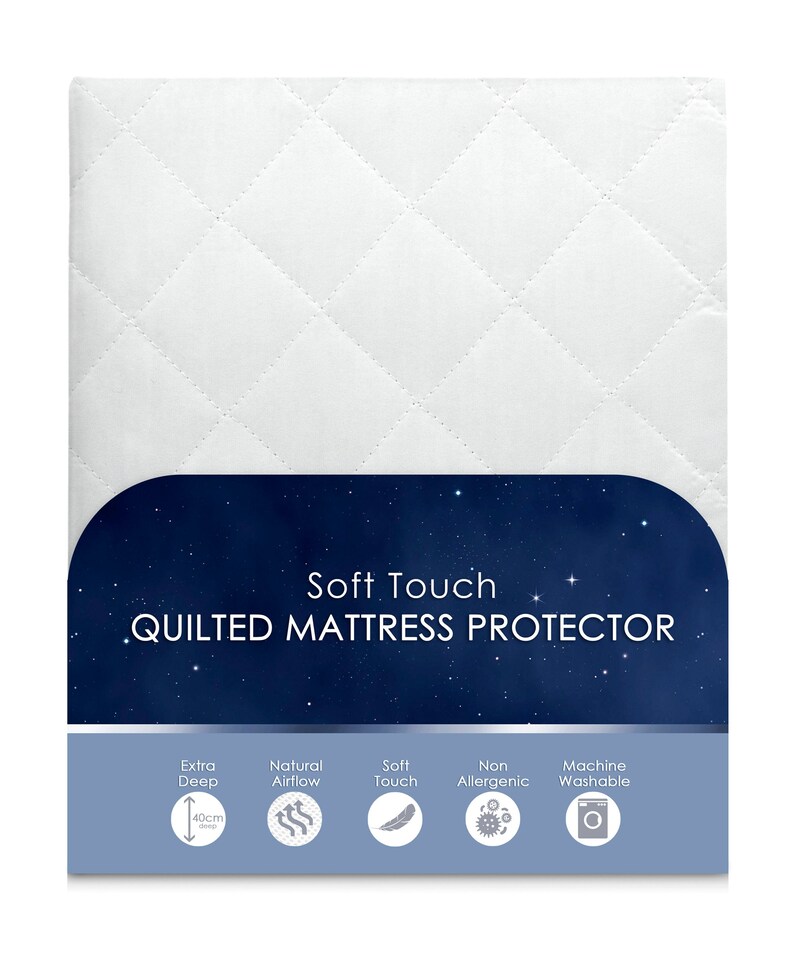image 1 of Quilted Mattress Protector Hypoallergenic