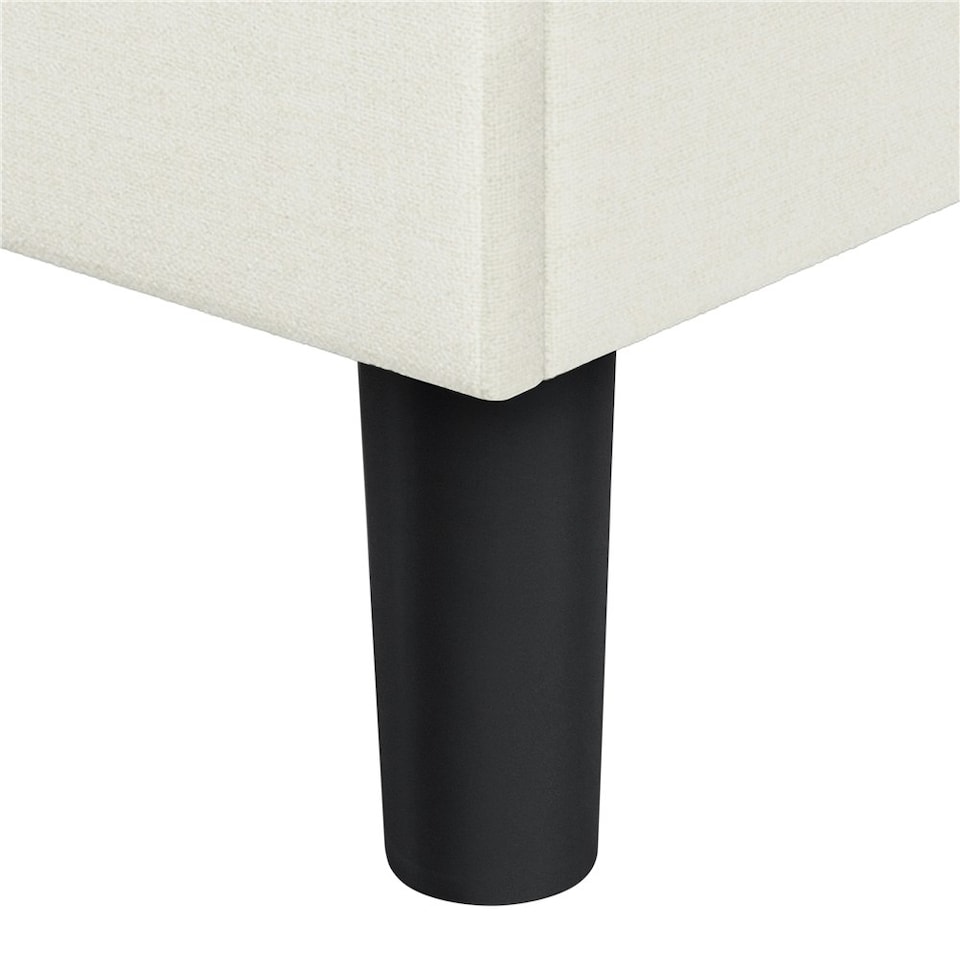 image 1 of Yaheetech 135 cm W x 190 cm L Upholstered Bed Frame Beige