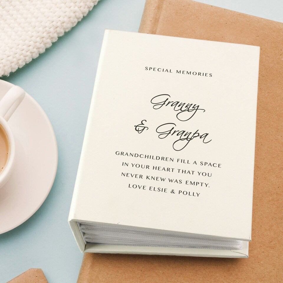 image 1 of Personalised Free Text 6x4 Photo Album with Sleeves Cream