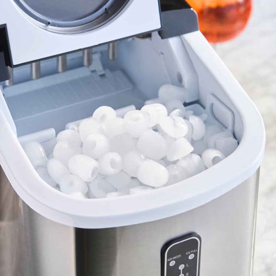 image 1 of Cooks Professional Ice Maker Machine with Scoop & 2.2L Tank - Makes 14KG Per Day | Silver