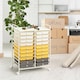 image 9 of COSTWAY 20 Drawers Storage Trolley Home Organizer Yellow