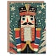 image 1 of Nutcracker Soldier Doll Pine Trees Snow Blank For Him Or Her Art Xmas Festive Christmas Card