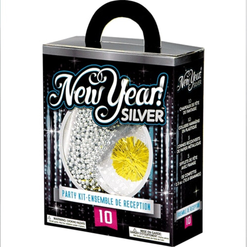 image 1 of Silver New Year Party Kit for 10