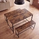image 6 of Vida Designs Brooklyn 4 Seater Dining Set 3 Piece Table & Bench Set, Dark Wood
