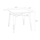 image 4 of Fusion Square Dining Table in Black Black | Black