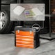 image 8 of HOMCOM 4 Drawers Large Tool Box, Steel Toolbox with Handle, Orange | Orange | Black | 49.7L x 25.3W x 40.7H cm | 1