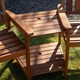 image 4 of Rydal 2 Seater Wooden Garden Patio Love Seat and Table Set