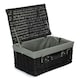 image 1 of 51cm Empty Willow Wicker Picnic Basket with Lining Grey | Grey | One Size
