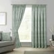 image 1 of Keswick Floral Pencil Pleat Curtains - Green - 117cm x 229cm