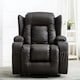 image 6 of Caesar Dual Motor Rise Recliner Bonded Leather Heat And Massage Chair (Brown)