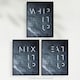 image 5 of Set of 3 Whip Mix Eat It Up Grey Slate Kitchen Quote Minimal Wall Art Print A4