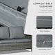 image 5 of Outsunny Rattan Garden Furniture Sofa Set Armchairs Footstools Fire Pit Table