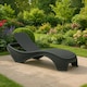 image 2 of Centurion Supports MALDIVES Black Outdoor High-End PU Rattan Adjustable Sun Lounger-Fully Assembled | Black | Black