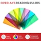 image 2 of Pack of 8 Purple 191x70mm Dyslexia Overlay Reading Rulers  - PET Material, Rounded Corners | Purple | Purple
