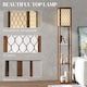 image 3 of HOMCOM Modern Floor Lamp Light with 3 Shelves Fabric Lampshade, Rustic Brown | Brown | Rustic Brown