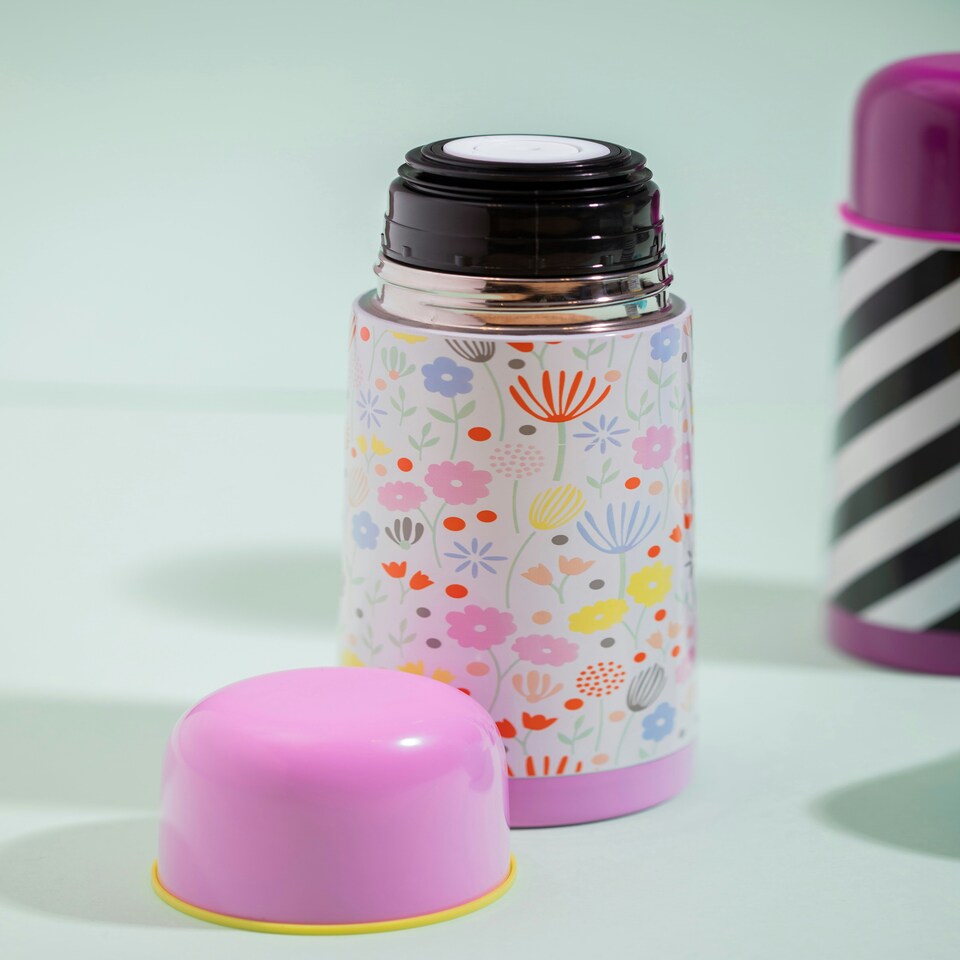 image 1 of Interiors By Premier 350ml Casey Vacuum Flask,Leak-Proof Bottle With Silicone Screw Cap,Double-Walled Insulated Thermal Flask