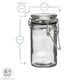 image 3 of Argon Tableware Glass Storage Jars with Heart Labels - 70ml - Clear - Pack of 6