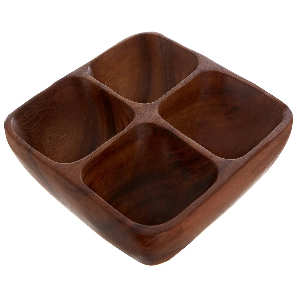 image 1 of Kora Acacia Four Section Serving Dish