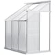 image 1 of Outsunny 6 x 4ft Lean to Polycarbonate Greenhouse for Outdoor w Door