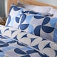 image 3 of OHS Moroccan Abstract Microfibre Duvet Cover with Pillowcase Bedding Set | Blue | Navy | Single
