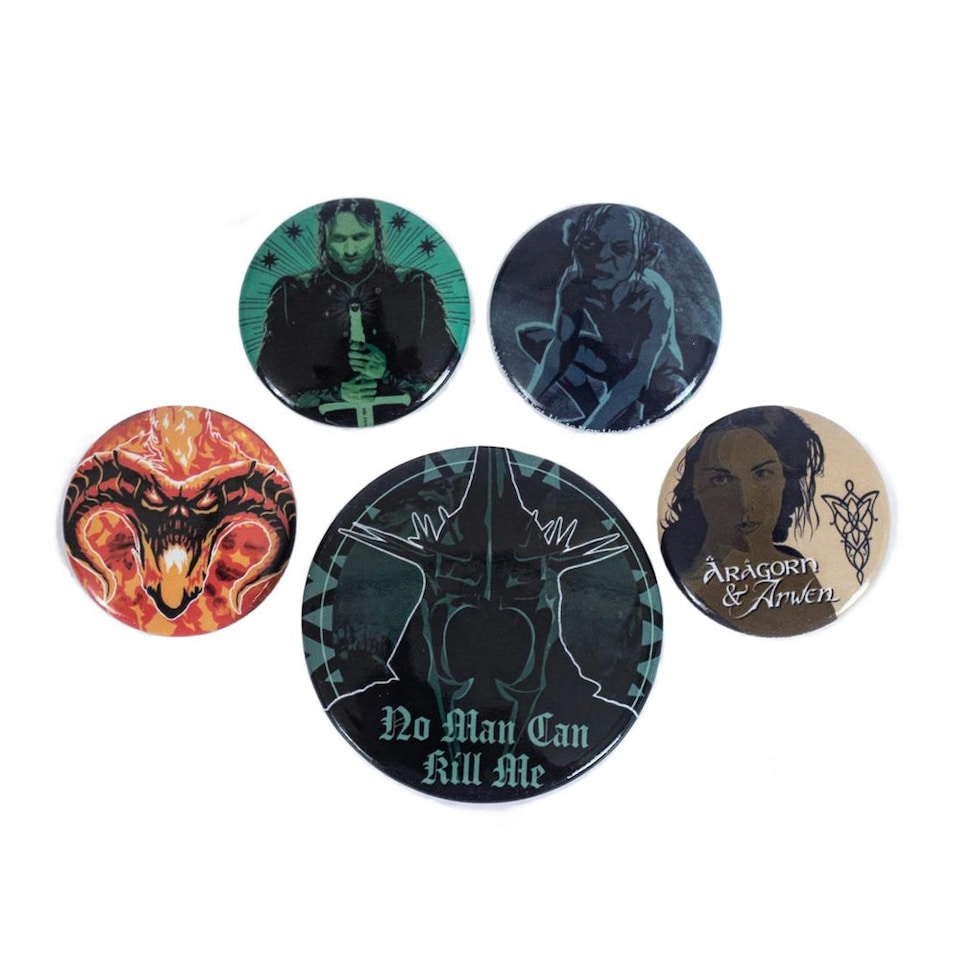 image 1 of The Lord Of The Rings No Man Can Kill Me Button Badge Set - Multicoloured - One Size