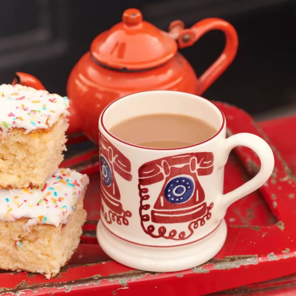 image 1 of 1 x 300ml Emma Bridgewater Telephone Half Pint Mug, Ceramic | Multi | 1