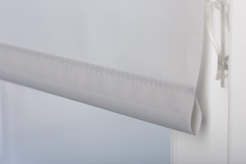 image 1 of FURNISHED Daylight Roller Blinds with Triple Diamond Eyelet Cut to Size Sheer Fabric | Grey | Grey | (W) 90cm x (L) 165cm