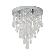 ValueLights Lara Chrome Chandelier Acrylic Droplet Ceiling Light