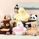 image 4 of Kids Plush Animals Sitting Support Sofa | White | White | One Size