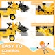 image 4 of HOMCOM NO POWER 3 in 1 Ride On Toy Bulldozer Toddler Digger Excavator Scooter Storage Cart Toilet Pretend Play Construction Truck