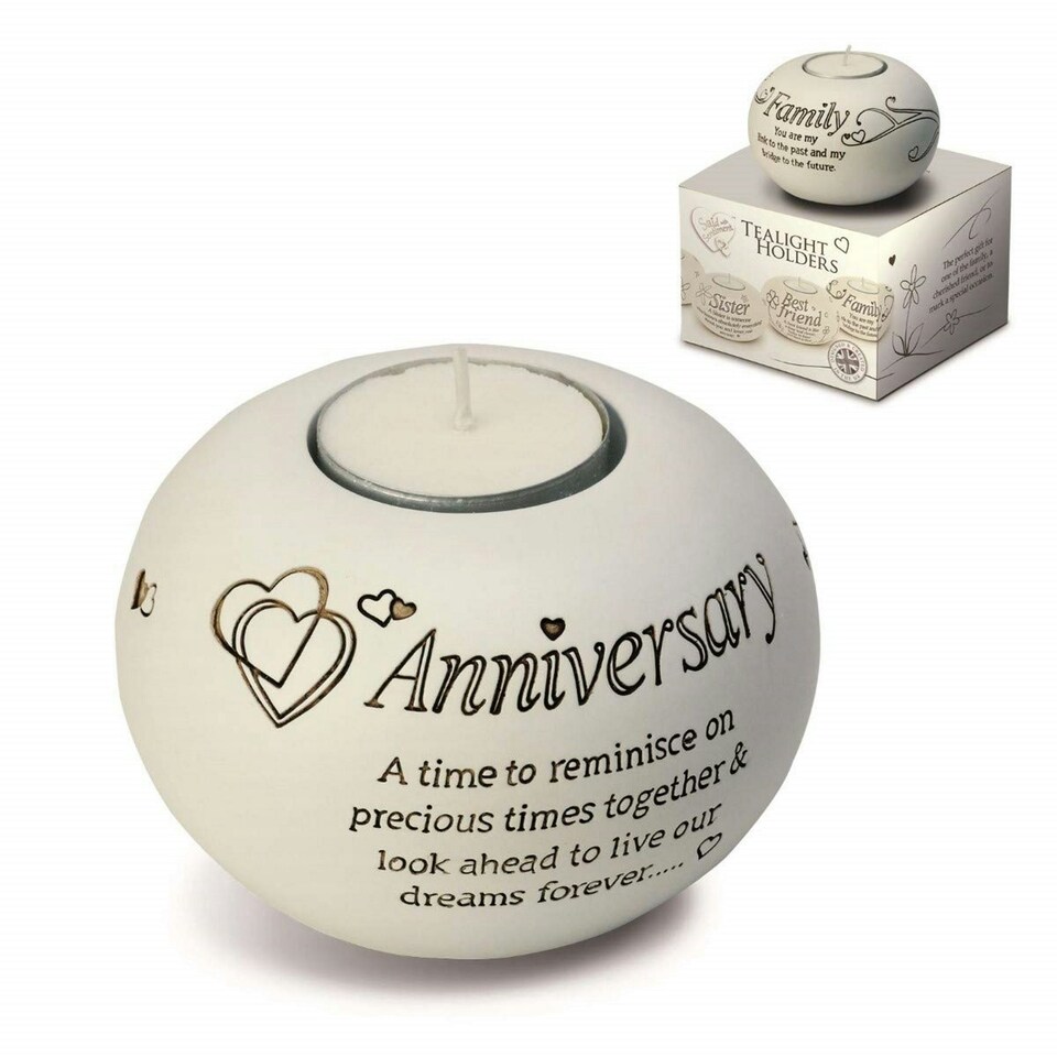 Said with Sentiment Tealight Holder - Anniversary | Multi