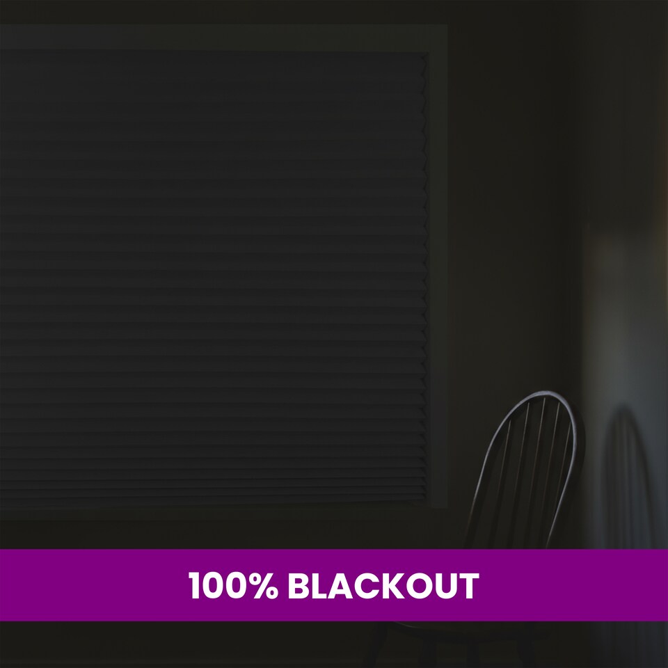 image 1 of 130cm Stick on Blackout Pleated Blind 150cm Drop