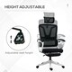 image 8 of Vinsetto Mesh Office Chair for Home with Lumbar Support, Arm, Footrest, Headrest