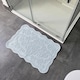 image 4 of Gracie Floral Jacquard Scalloped Bath Mat