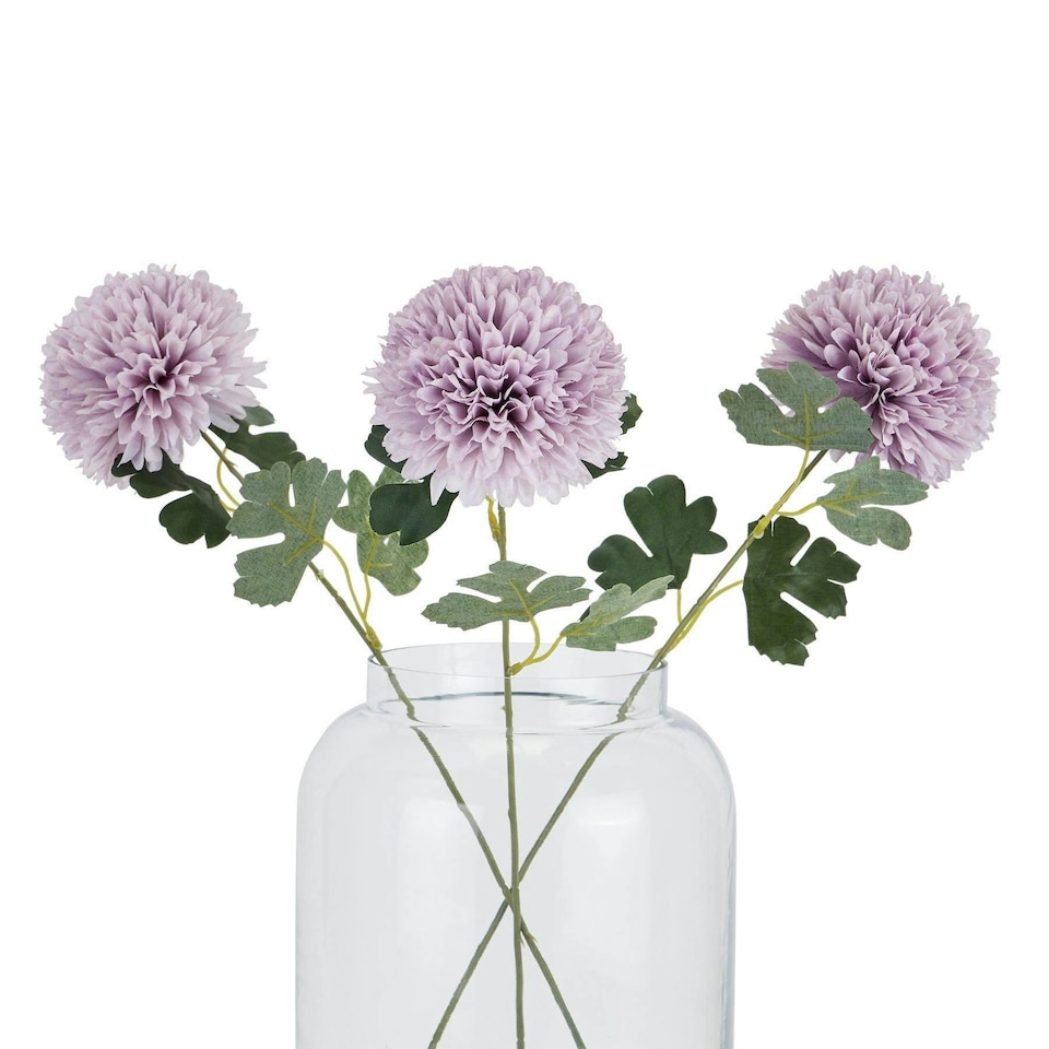 image 1 of Hill Interiors Chrysanthemum Artificial Flower - Purple - One Size (UTHI4917)