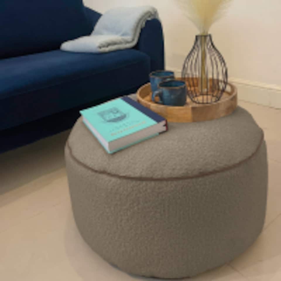 image 1 of rucomfy Indoor Bean Bag Pouffe - Snug Drum Footstool