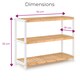 image 8 of Neo White/Natural 3-Tier Bamboo Shoe Rack Stand Natural Wooden Shoe Storage Shelf for Hallway Bedroom Bathroom | White | White/Natural