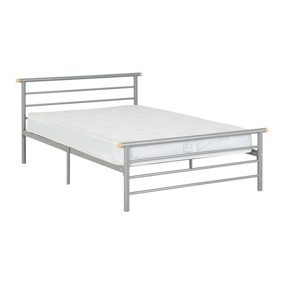 image 1 of Orion 4 Feet 6 Inches Bed Frame - L199 x W148 x H84 cm - Silver