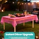image 7 of Disposable Plastic Table Cover, Table Liner - 54" x 108"
