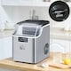 image 5 of HOMCOM 20kgDay Ice Maker Machine Countertop, Stainless Steel Portable Ice Cube Maker, 2 Ways to Add Water, 24 Pcs Ready in 14 Mins, Adjustable Ice Size, Self-Cleaning with Scoop & Basket, 3.2L,Silver